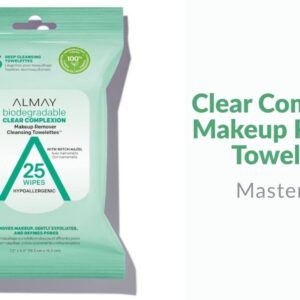 Biodegradable Clear Complexion Makeup Remover Cleansing Towelettes