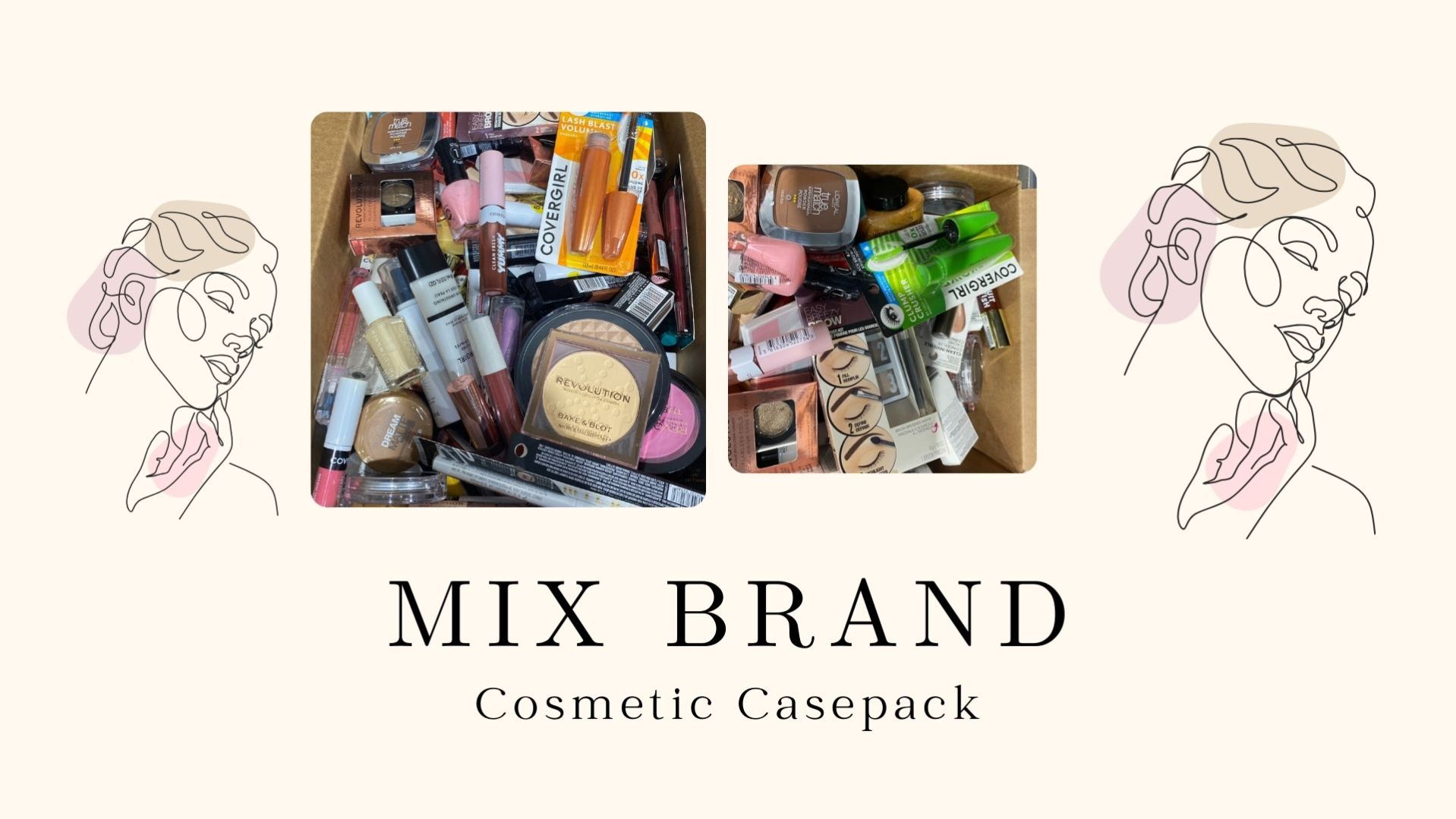 Shelf Pulls Unmanifested Case Packs of Mixed Brand Cosmetics